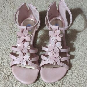 Charming Pink Floral Kids Sandals